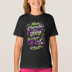 T-shirt voor hoofdpersonage sinds 2009 verjaardag