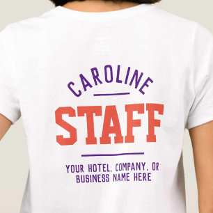 T-shirt voor hospitality personeel bedrukt aan bei