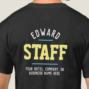 T-shirt voor hospitality personeel met bedrukking