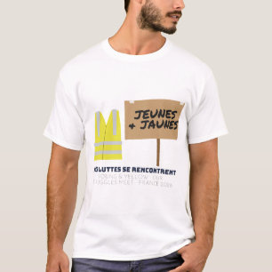 T-shirt voor jonge mensen en gele vesten studenten