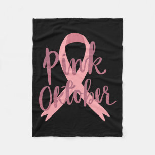 T-shirt voor kankerbewustzijn - In oktober dragen Fleece Deken