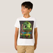 T-SHIRT VOOR KINDEREN, DINO DESIGN (Voorkant volledig)