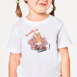 T-shirt voor kleine kinderen met een leuk konijn o