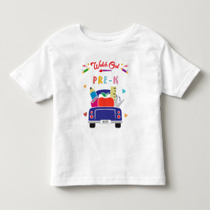 T-shirt voor kleuters met 'Let op Pre-K' tekst