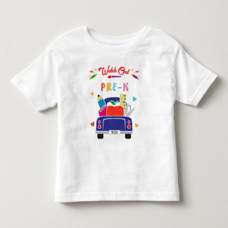 T-shirt voor kleuters met 'Let op Pre-K' tekst