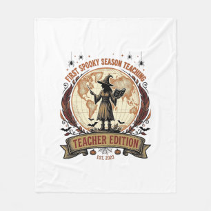 T-shirt voor leraren Halloween voor eerste griezel Fleece Deken