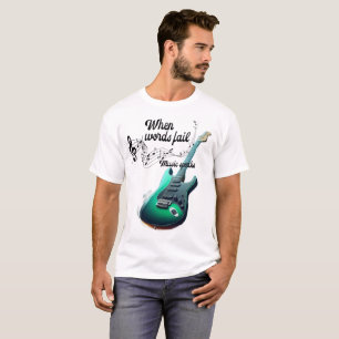 T-shirt voor mannen inspiratie muziek elektrische 