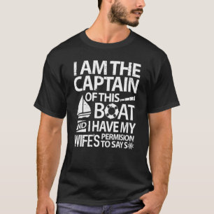 T-shirt voor mannen met bootkapitein trots zeilen