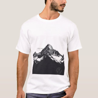 T-shirt voor mannen met een zwart-wit ontwerp