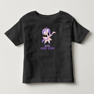 T-shirt voor meisjes met eenhoorn rockster