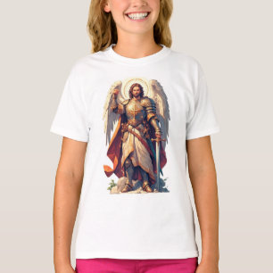 T-shirt voor meisjes met krijger aartsengel Michae