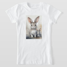 T-shirt voor meisjes met Schattigee konijnen