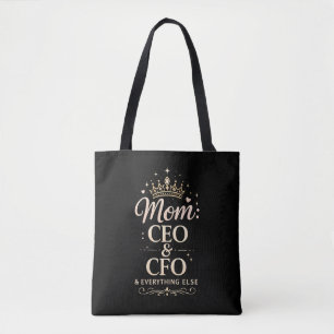 T-shirt voor Moeder CEO & CFO – Grappig Moederdag Draagtas