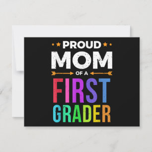T-shirt voor moeder van een leerling in de eerste feestdagenkaart