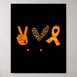 T-shirt voor Multiple Sclerose bewustzijn Vrede Li Poster