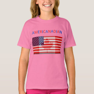 T-SHIRT voor omringende meisjes van AMERIKANADIAN