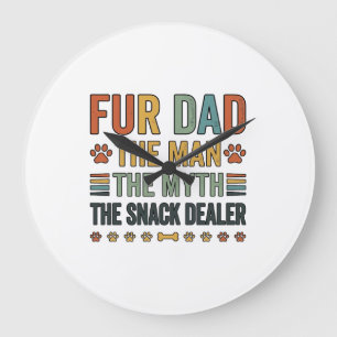 T-shirt voor papa de snackdealer vintage hondenlie grote klok