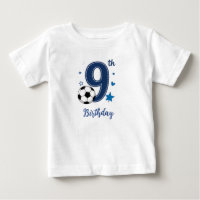 T-shirt voor peuters met 9e verjaardag voetbal