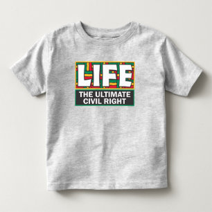T-shirt voor peuters met een pro-life boodschap.