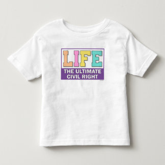T-shirt voor peuters met een pro-life boodschap.