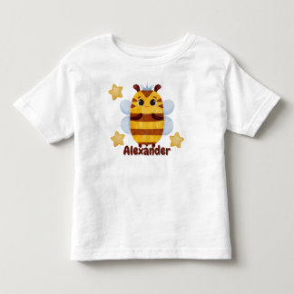 T-shirt voor peuters met naam 'Prince Bee', op maa