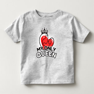 T-shirt voor peuters: My Only Queen (grijs)