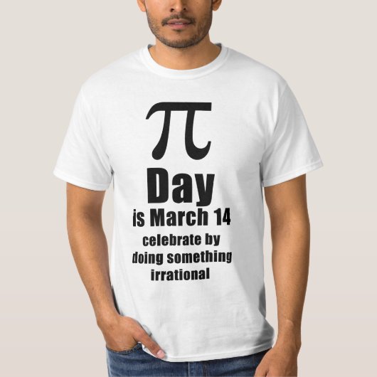 T-shirt voor Pi-dag viering (Voorkant)