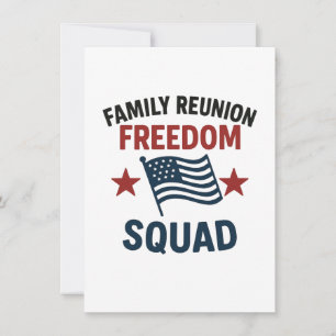 T-Shirt voor reünie van de Freedom Squad-familie – Kaart