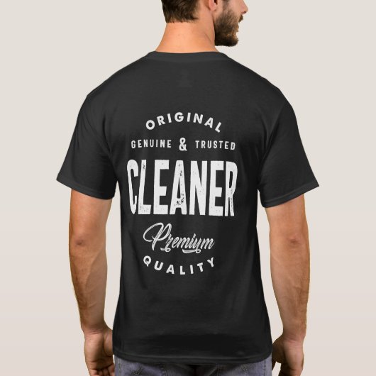 T-shirt voor schonere taakomschrijving Gift Mannen (Achterkant)