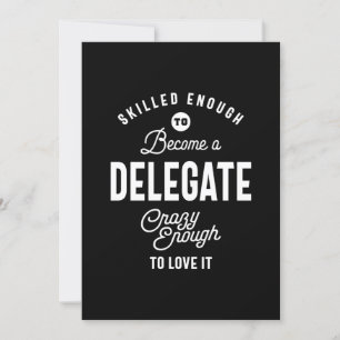 T-shirt voor taaktitel delegeren Gift Mannen vrouw Kaart