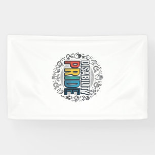 T-shirt voor trots op een beperking, inclusief bew spandoek