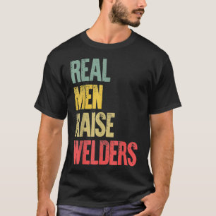 T-shirt voor trotse vader Echte mannen leiden lass