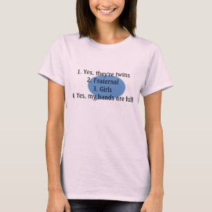 t-shirt voor tweeledige vragen beantwoorden