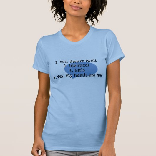 t-shirt voor tweeledige vragen beantwoorden (Voorkant)