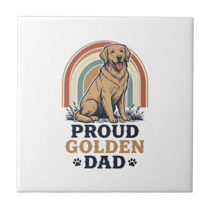 T-shirt voor vader van Golden Retriever - Cadeau v Tegeltje