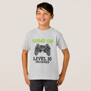 T-shirt voor verjaardag videogame level up control
