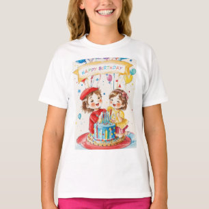 T-shirt voor verjaardagsfeestje voor tweeling (mei
