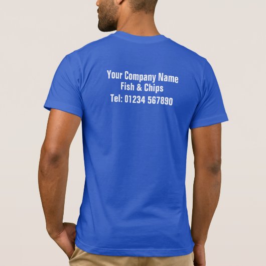 T-Shirt voor vis- en chipwinkels (Achterkant)