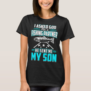 T-shirt voor vispartner van mijn zoon Visser Angle