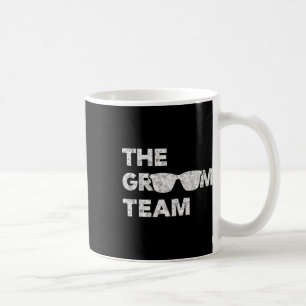 T-shirt voor vrijgezellenfeest bruidegom team vint koffiemok