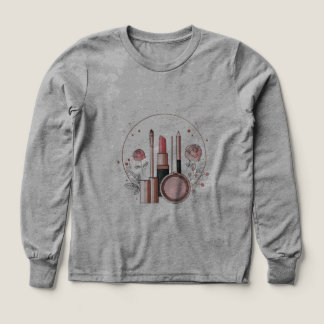 T-shirt voor vrouwelijke make-upliefhebber | Lippe