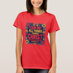 T-shirt voor vrouwen 'Geloof en kracht'