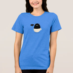 T-shirt voor vrouwen - Grappige zwarte kat in een