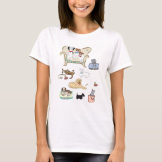 T-shirt voor vrouwen met honden erop