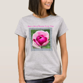 T-shirt voor vrouwen met magenta Magnolia