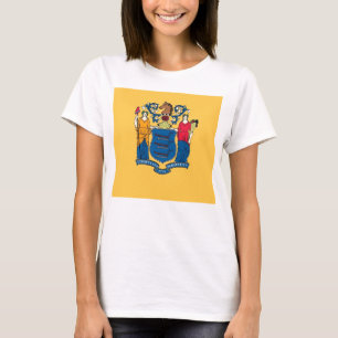 T-Shirt voor vrouwen met vlag van de staat New Jer