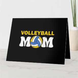 T-shirt voor vrouwen volleybalmoeder spel dag grap kaart