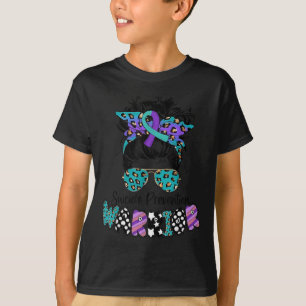 T-shirt voor zelfmoordbewustzijn rommelige knot ha