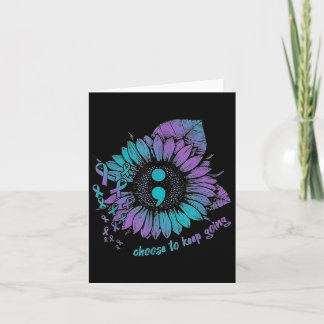 T-shirt voor zelfmoordpreventie bewustzijn Kies om Kaart