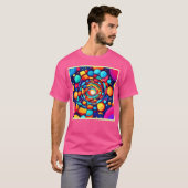 T-shirt Vortex psychédélique de couleur (Devant entier)